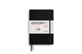 LEUCHTTURM WEEKLY PLANNER 2025 & NB A5 HC 12 MONTHS BLACK 370732